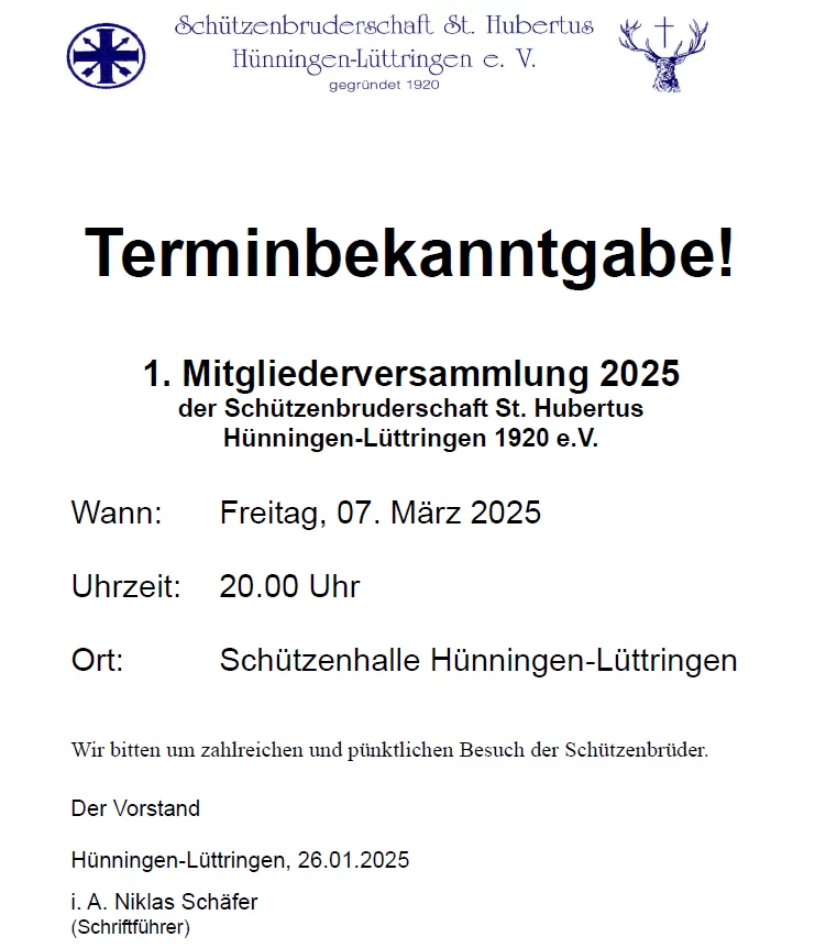 1. Mitgliederversammlung 2025